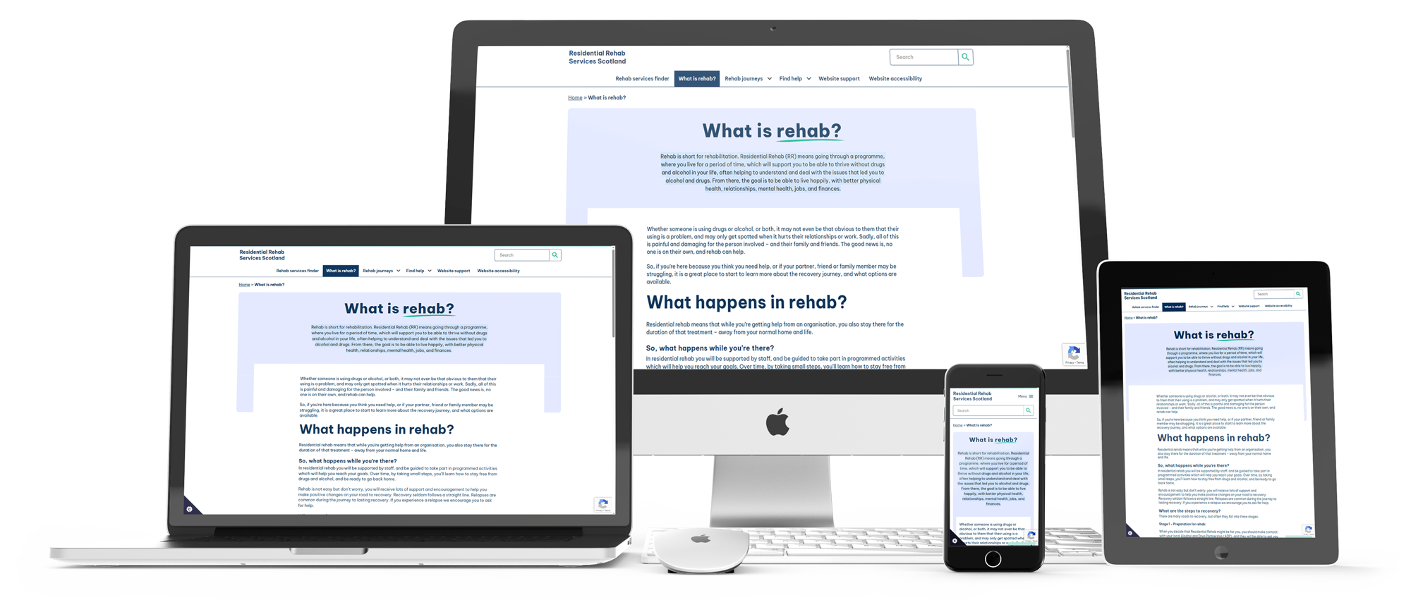 Screen Mockups of the NDRRSS website